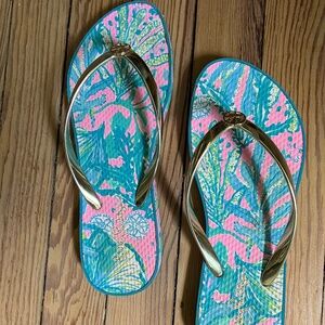 Lilly Pulitzer pool flip flops